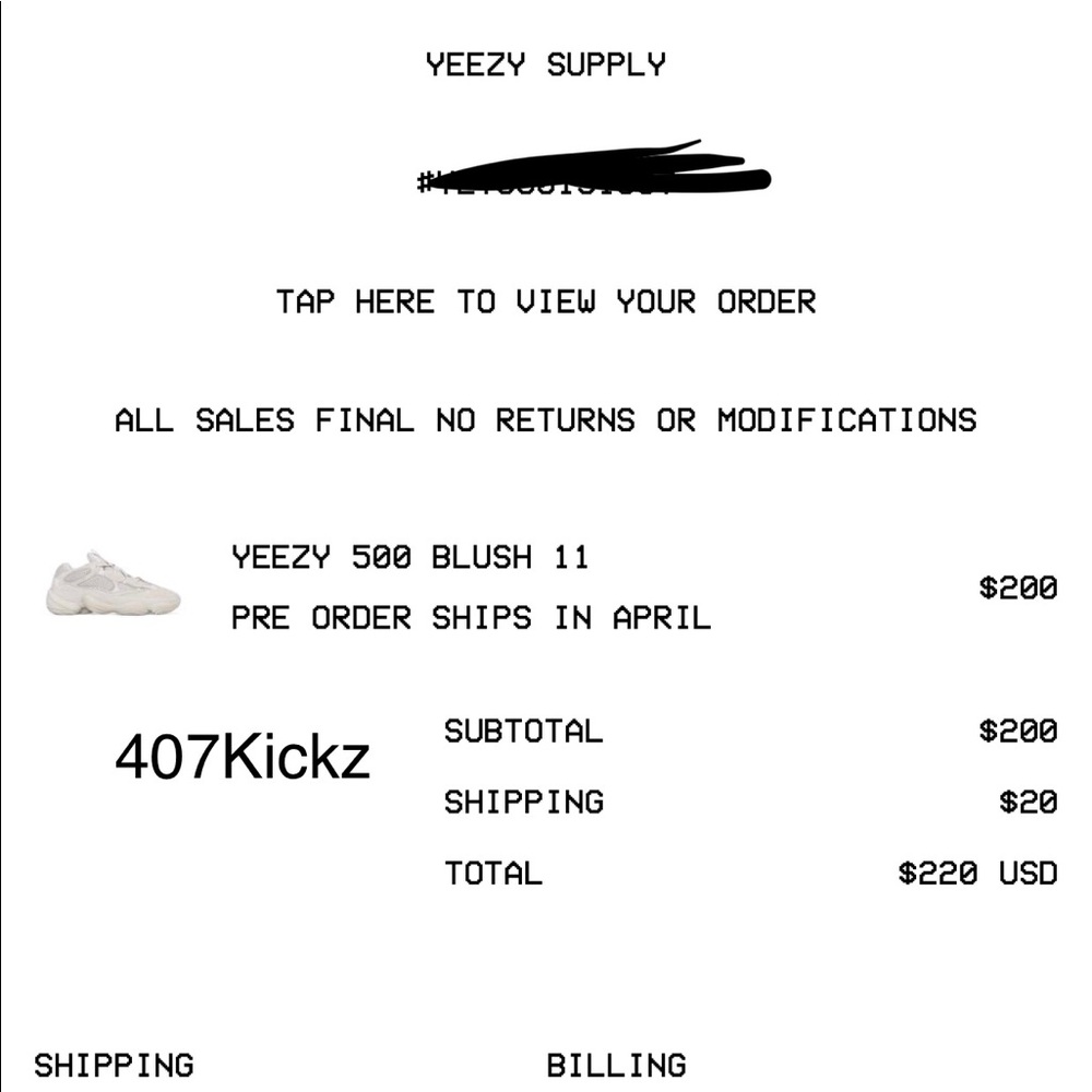 ADIDAS YEEZY 500 BLUSH DB2980 - Picture 8 of 8